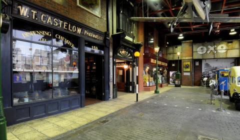 Image from street life museum showing the old shops