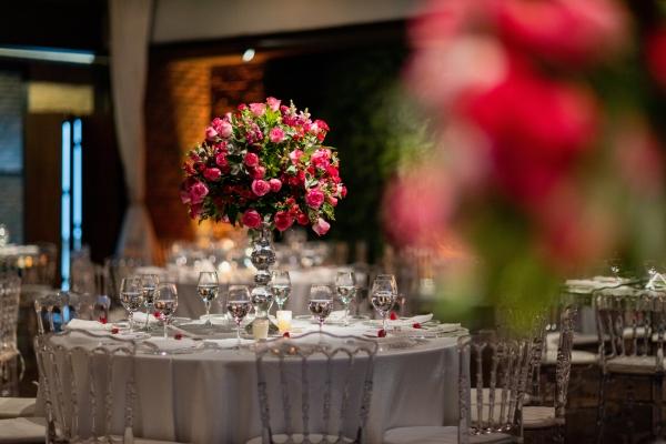 Image of a table with flowers